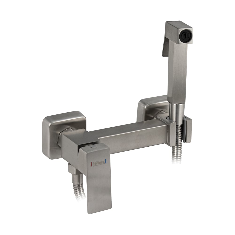 Изображение товара Смеситель для биде GFmark из нержавеющей стали с квадратной лейкой сатин