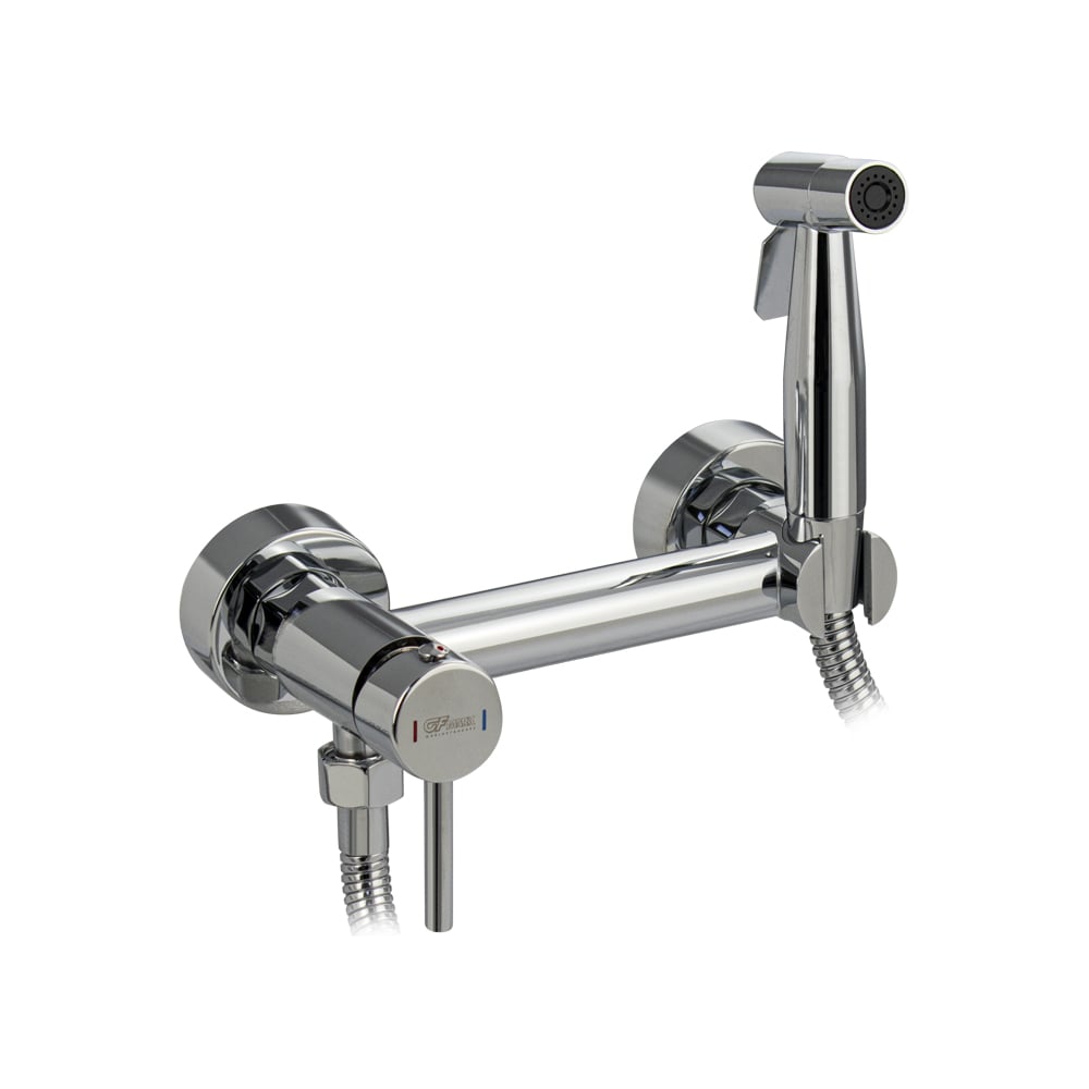 Изображение товара Смеситель с гигиенической лейкой GFmark из нержавеющей стали хром однорычажный для биде