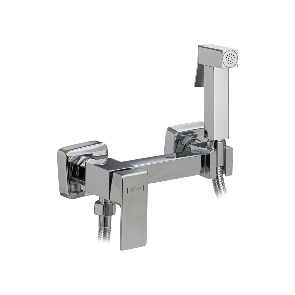 Изображение товара Смеситель для биде GFmark из нержавеющей стали с квадратной гигиенической лейкой хром