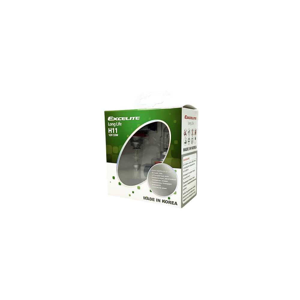 Изображение товара Лампа галогенная Excelite H11 LL 12V 55W PGJ19-2 2 шт 11403C
