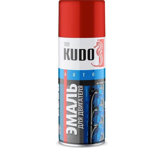 Изображение товара Эмаль для двигателя KUDO красная KU-5134
