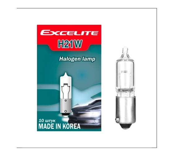 Изображение товара Лампа галогенная Excelite H21W ST 12V 21W BAY9s упаковка 10 шт 15800