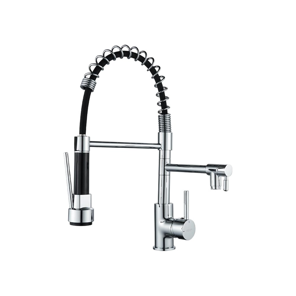 Изображение товара Смеситель для кухни с гибким изливом Ledeme L4799 хром современный однорычажный