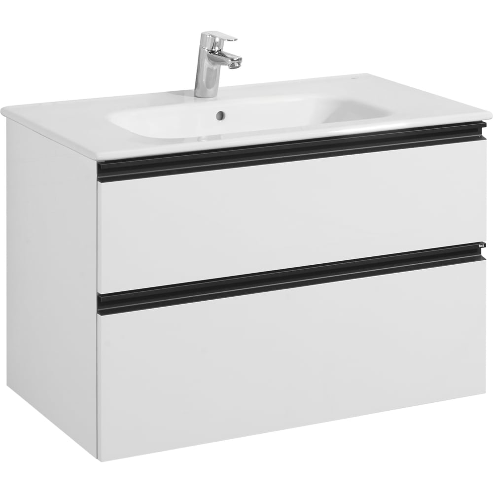 Изображение товара Тумба под раковину Roca Domi 80 белый глянец с двумя ящиками