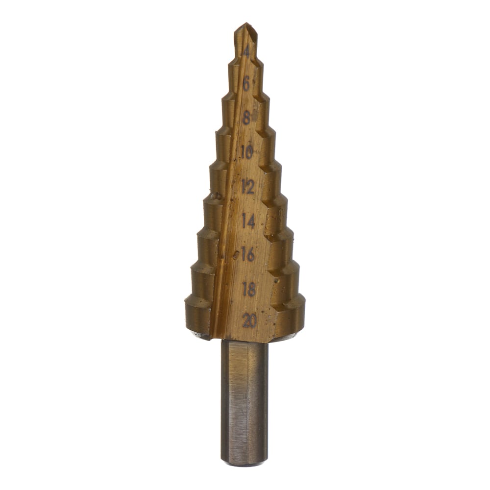 Изображение товара Сверло ступенчатое ЕРМАК 4-20мм 9 ступеней HSS для металла