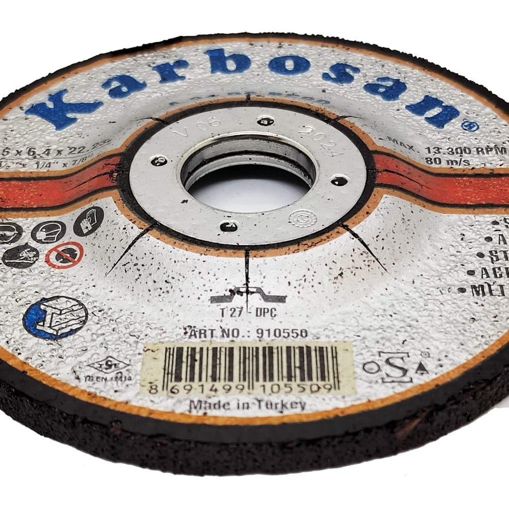 Изображение товара Карбосан диск шлифовальный по металлу 115х6.4х22, 3 шт