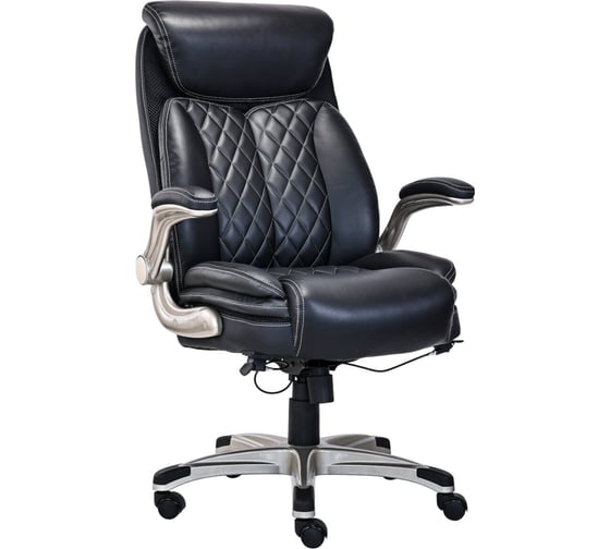 Изображение товара Кресло HAWASAN Target EX-567, откидные подлокотники, рециклированная кожа, черное, 532974