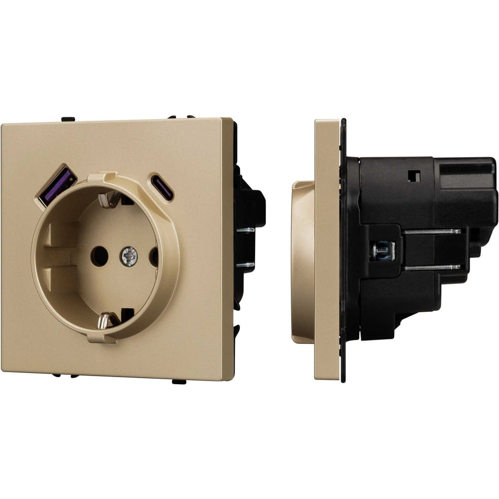 Изображение товара Механизм розетки с USB и Type C Arlight SCT-NOBE-MUAC-SFPL-GD 1 шт