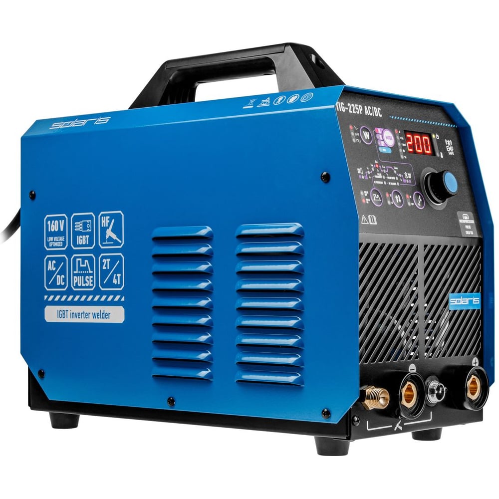 Изображение товара Инверторный аппарат аргонодуговой сварки SOLARIS TIG-225P AC/DC SL5718-8