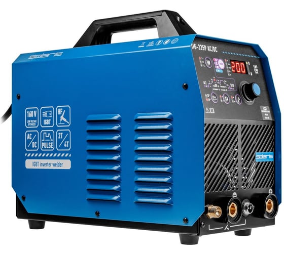 Изображение товара Инверторный аппарат аргонодуговой сварки SOLARIS TIG-225P AC/DC SL5718-8