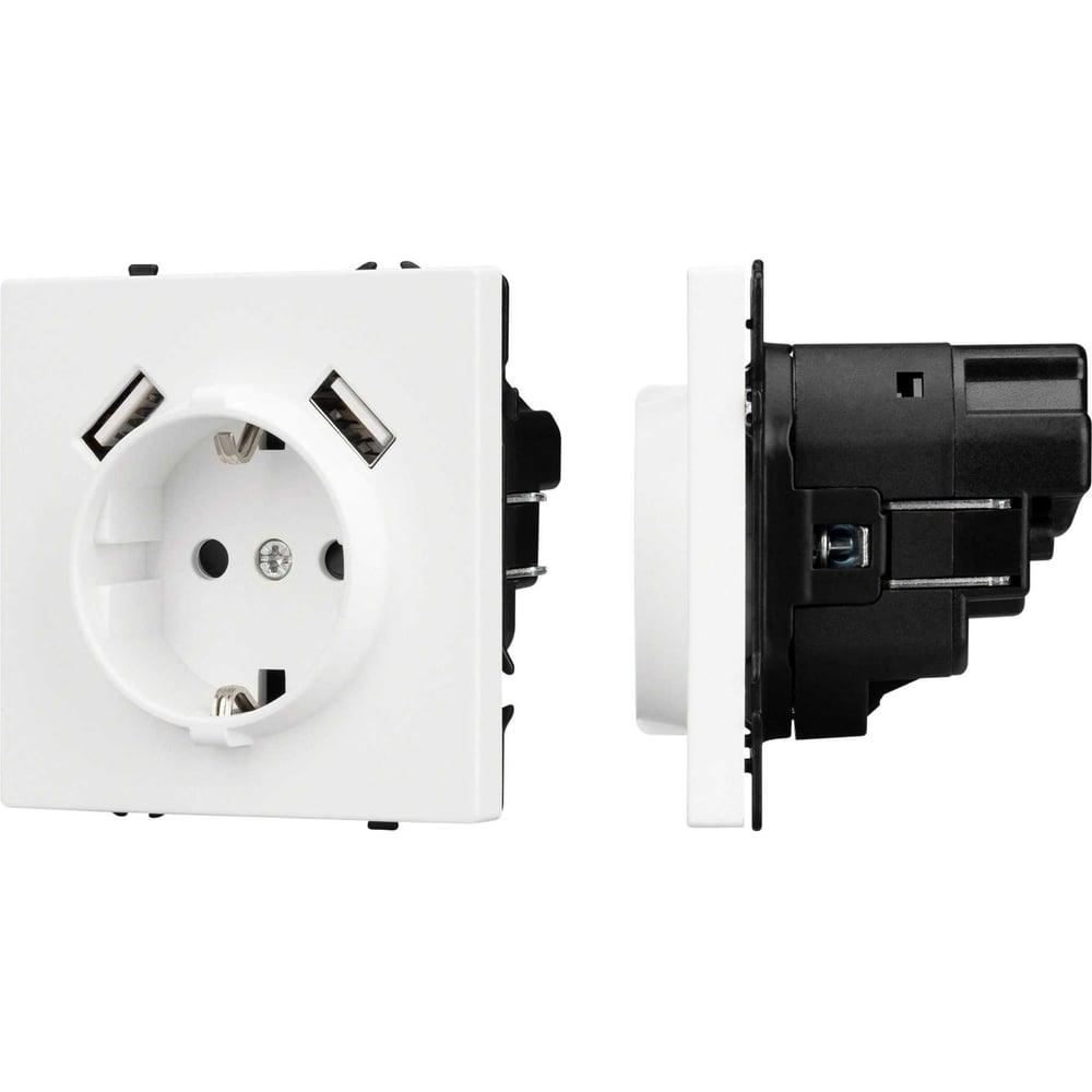 Изображение товара Механизм розетки с USB зарядкой Arlight SCT-NOBE-MUAA-SFPL-WH 1 шт