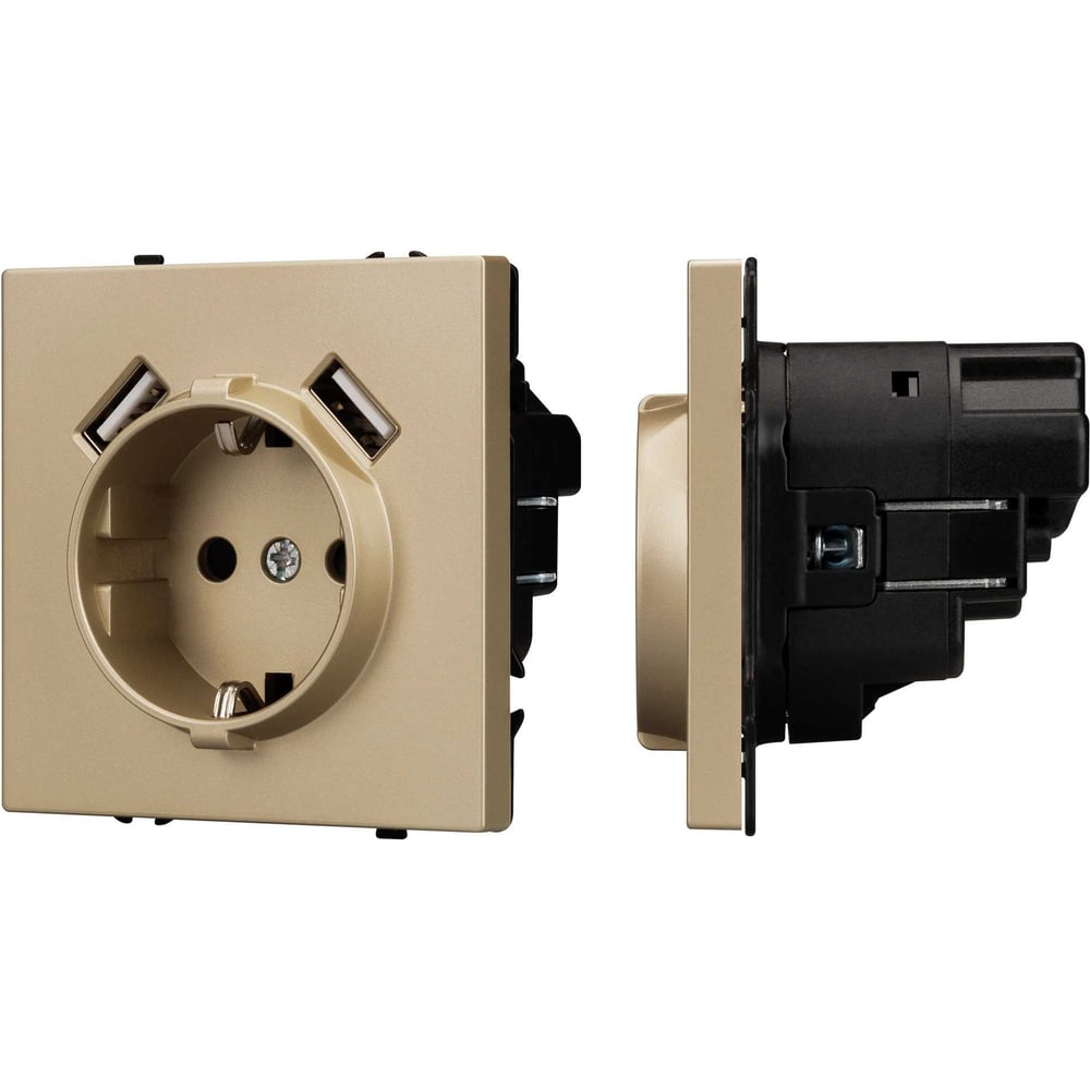 Изображение товара Механизм розетки с USB зарядкой Arlight SCT-NOBE-MUAA-SFPL-GD 1 шт