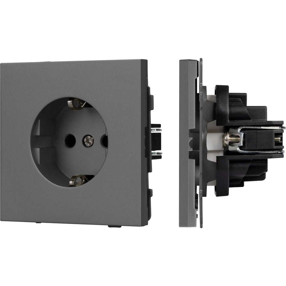 Изображение товара Электрическая розетка Arlight SCT-NOBE с заземлением серого цвета