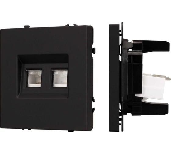 Изображение товара Механизм сдвоенной компьютерной розетки Arlight SCT-NOBE-MPC2-SFPL-BK 1шт 054313
