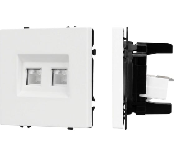 Изображение товара Механизм сдвоенной компьютерной розетки Arlight SCT-NOBE-MPC2-SFPL-WH 1шт 054312
