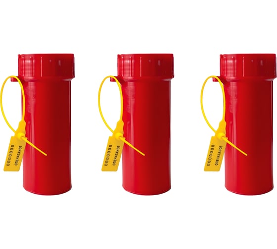 Изображение товара Пенал для ключей ТПК Технологии Контроля 40х110 пластик, красный, упак.: 3 штуки + пломбы 24319