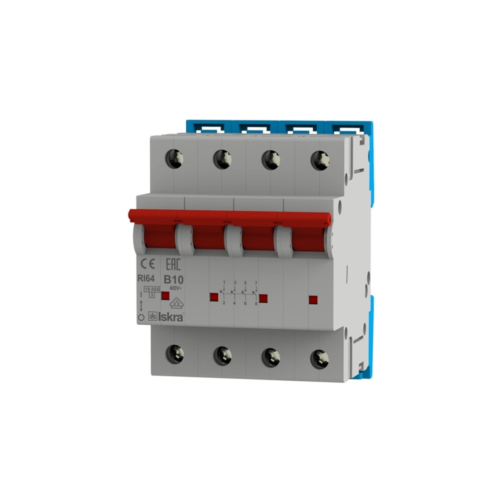 Изображение товара Автоматический выключатель Mean Well Iskra RI 64 B10 10A 400V