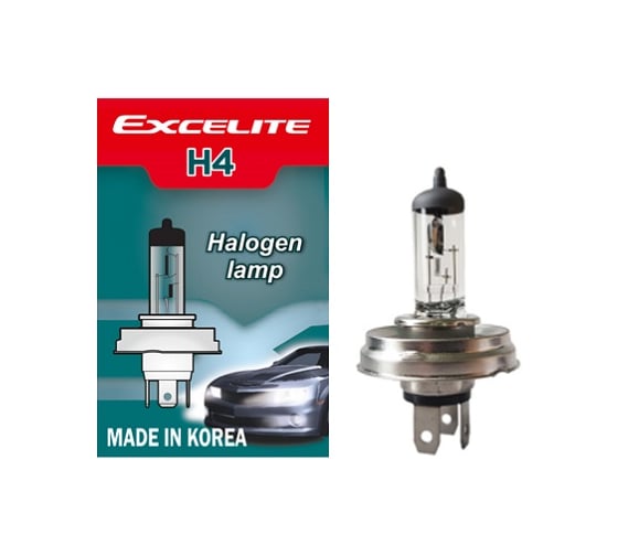 Изображение товара Лампа галогенная Excelite H4 ST 12V 60/55W P45t (спайка 2 шт) 13414