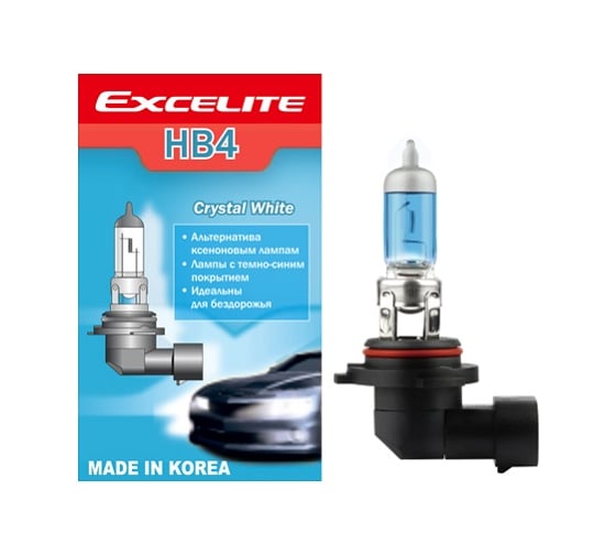 Изображение товара Лампа галогенная Excelite HB4(9006) CW 12V 55W P22d 1шт 12612B