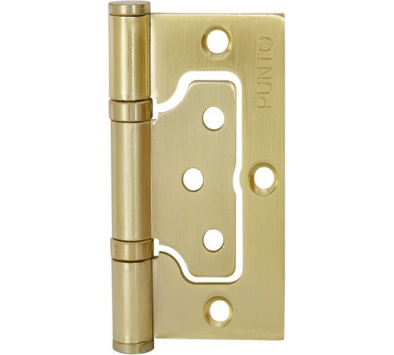 Изображение товара Петля без врезки НАКРЕПКО (100х75 мм; золото; 2 шт) 114703