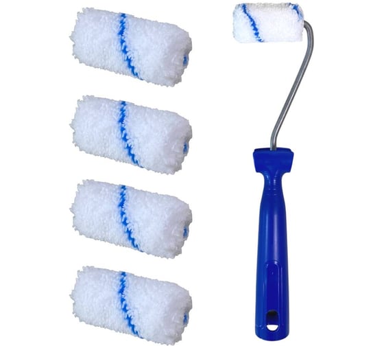 Изображение товара Мини-валик в сборе Accurate 475х75х45, микрофибра, 60мм, ворс 5мм + 4 сменных ролика, для лаков 31306010/4