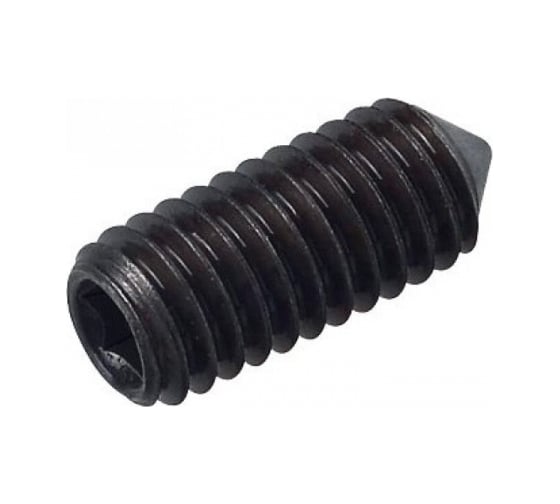 Изображение товара Установочный винт с внутренним шестигранником КРЕП-КОМП черный, DIN 914, 12x40, пр. 10.9, конический конец, 20 шт. вук1240