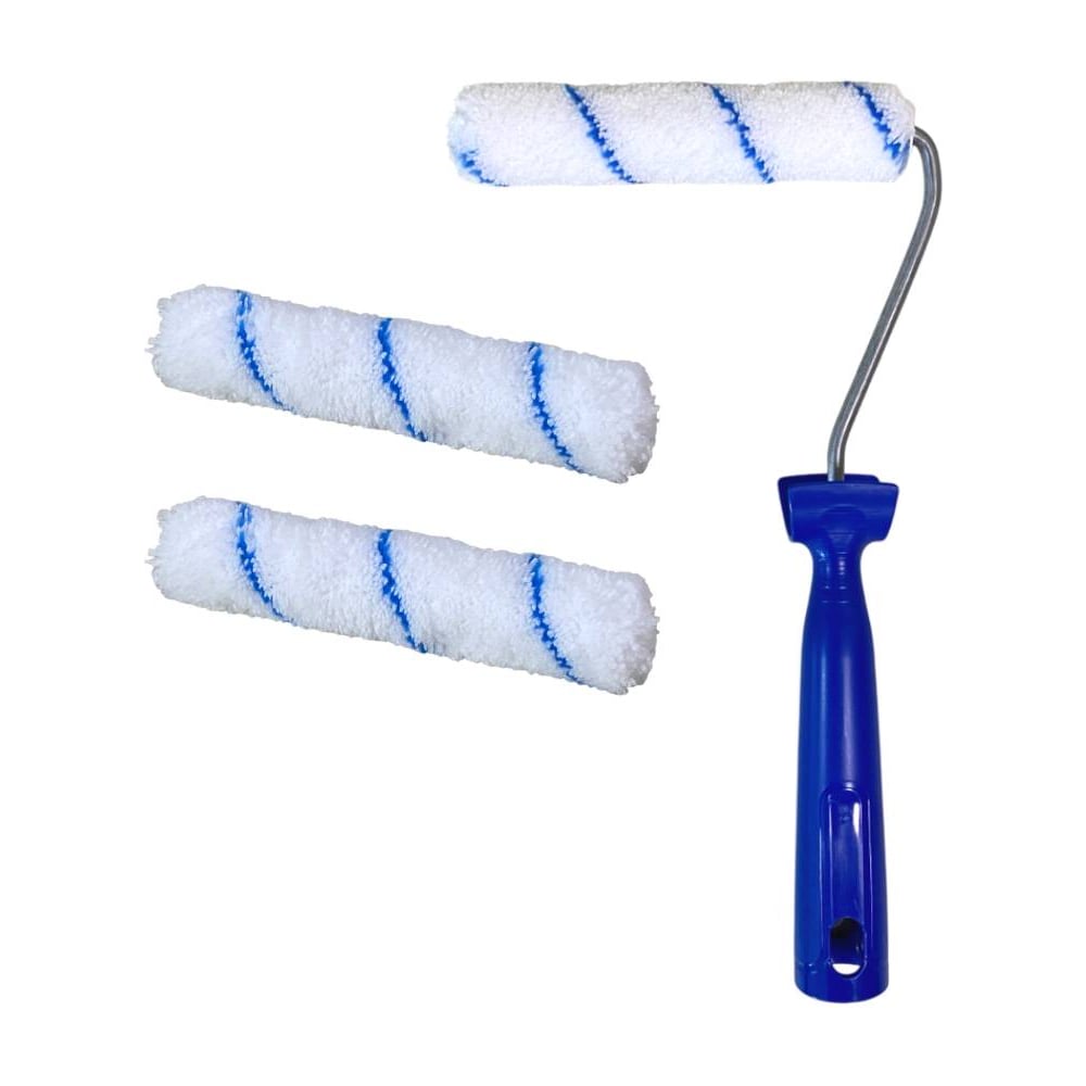 Изображение товара Мини-валик в сборе ACCURATE 400х165х45 Микрофибра 150мм ворс 5мм + 2 сменных ролика Лаки 31315010/2