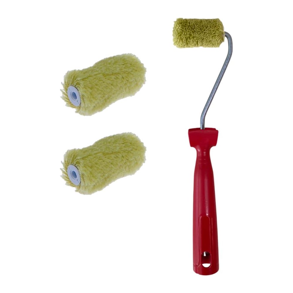 Изображение товара Мини-валик в сборе ACCURATE 395х75х45 мм полиакрил 2 сменных ролика для водоэмульсионных красок