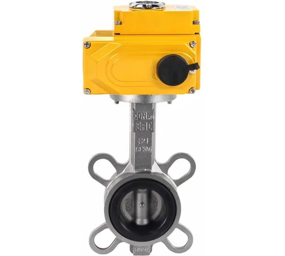 Изображение товара Затвор дисковый WCB-316L-NBR Ду125 Ру16 с электроприводом QT-030 220В (0-10В) DN.ru D050-85366