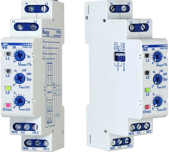 Изображение товара Реле напряжения, перекоса и последовательности фаз Новатек-Электро РНПП-312 3425600312