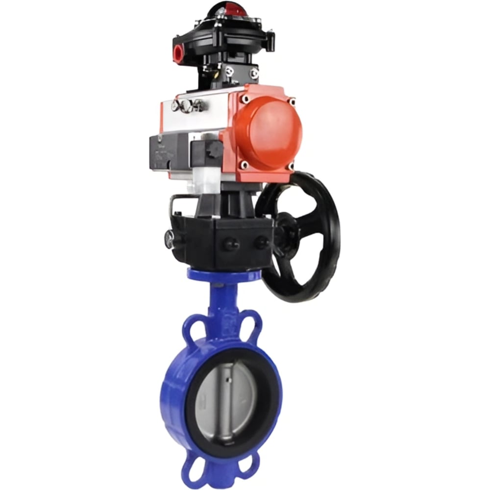 Изображение товара Затвор дисковый WCB-316L-NBR Ду100 Ру16 пневмопривод 220VAC