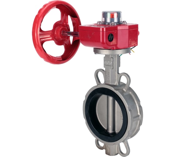 Изображение товара Затвор дисковый 316L-316L-NBR Ду125 Ру16, редуктор HGBF-2 с индикатором положения и датчиком обратной связи DN.ru D050-85289