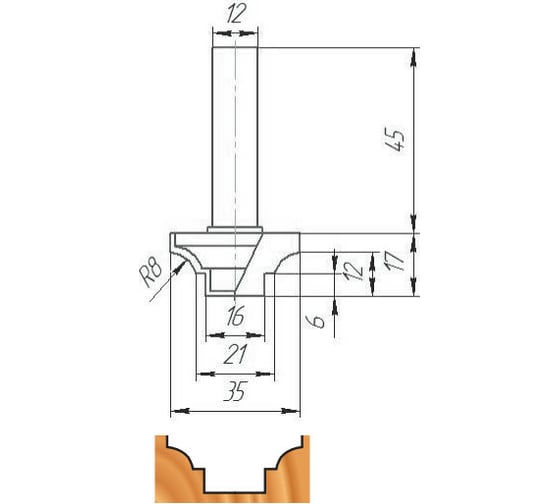 Изображение товара Фреза ФК 0660 МебельДрев 4627198885927