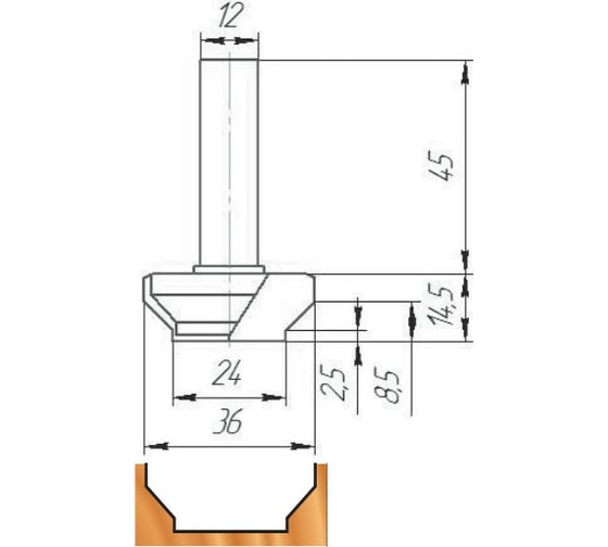 Изображение товара Фреза ФК 0995 МебельДрев 4627198886436