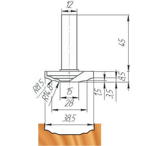 Изображение товара Фреза ФК 0740 МебельДрев 4627198886023