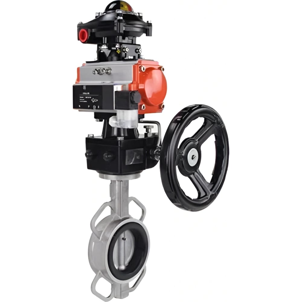 Изображение товара Затвор дисковый 316-316-VITON-2W-Fb Ду200 Ру16, пневмопривод DA-130, пневмораспределитель 24VDC, БКВ LSB-210, ручной дублёр HDM-3 DN.ru D050-85444