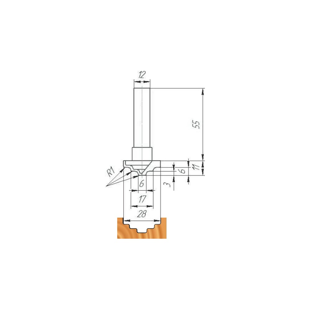 Изображение товара Фреза ФК 0560 МебельДрев для пазовой обработки дерева