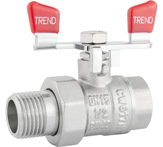 Изображение товара Шаровой кран PROFACTOR с полусгоном PF TREND в/н ручка бабочка 3/4 дюйма PF UBV 925