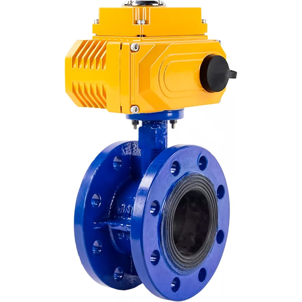 Изображение товара Затвор дисковый GGG40-304-EPDM-2W-F-H Ду200 Ру16 с электроприводом 220В