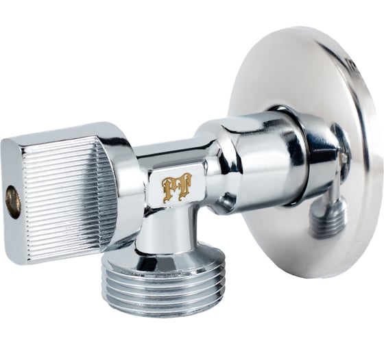 Изображение товара Угловой шаровой кран для бытовой техники PROFACTOR PF CHROME н/н 1/2 дюйма х 3/4 дюйма PF BAV 358