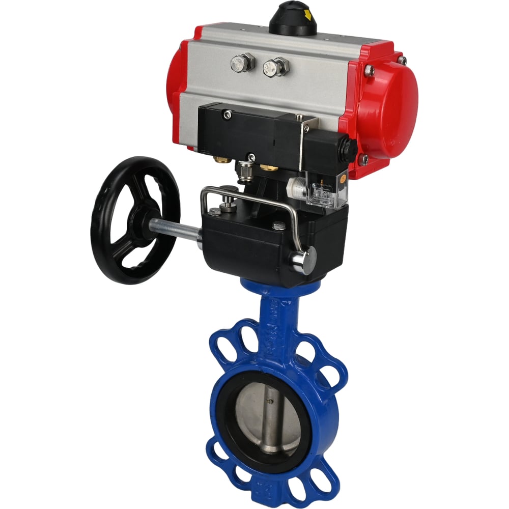 Изображение товара Дисковый затвор DN.ru WCB-316-VITON-2W-Fb Ду50 Ру16 с пневмоприводом