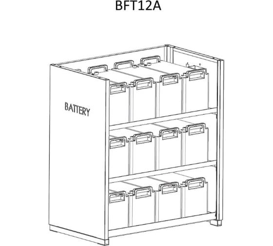Изображение товара Батарейный шкаф ELTENA (12 АКБ до 120Ач, 20 АКБ 75Ач) BFT 12A