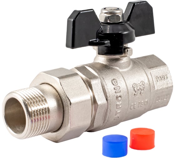 Изображение товара Шаровой кран PROFACTOR с полусгоном PF STRONG ручка бабочка в/н 3/4 дюйма PF UBV 279