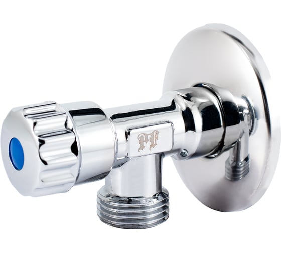 Изображение товара Угловой вентиль для бытовой техники PROFACTOR PF CHROME н/н 1/2 дюйма х 1/2 дюйма PF BAV 362