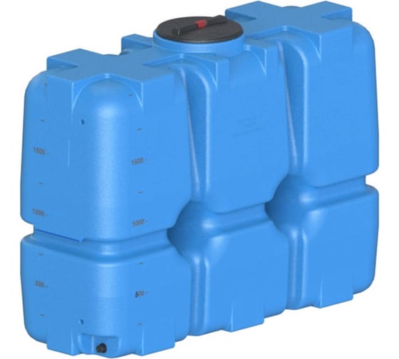 Изображение товара Танк АНИОН 2000 л с фланцем и крышкой с клапанами, со сливом Т2000_Н_ФК2З