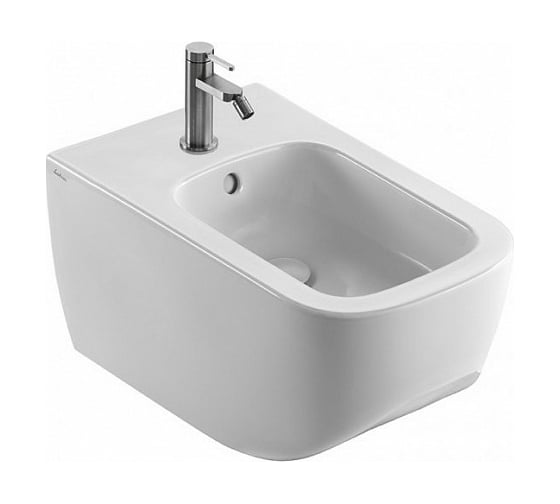 Изображение товара Подвесное биде HATRIA NEXT с 1 отверстием для смесителя, 36х56 см, белое Y1F201