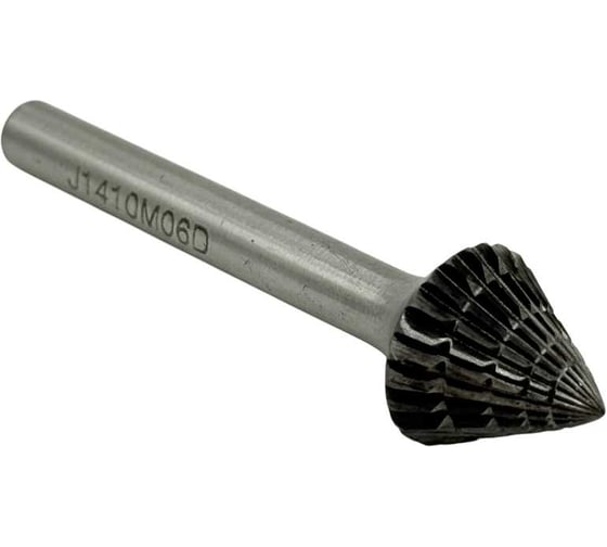 Изображение товара Бор-фреза твердосплавная TORNERI тип J141006 (коническая), 14.0 мм, хвостовик 6 мм, двойная насечка Т025375