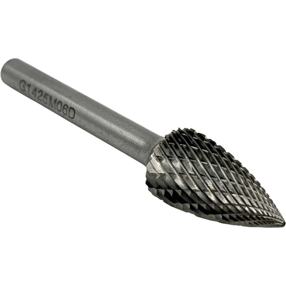 Изображение товара Бор-фреза твердосплавная TORNERI тип G142506 (сфероконическая с заостренным концом), 14.0 мм, хвостовик 6 мм, двойная насечка Т025368