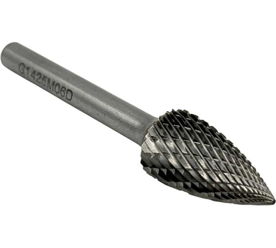 Изображение товара Бор-фреза твердосплавная TORNERI тип G142506 (сфероконическая с заостренным концом), 14.0 мм, хвостовик 6 мм, двойная насечка Т025368