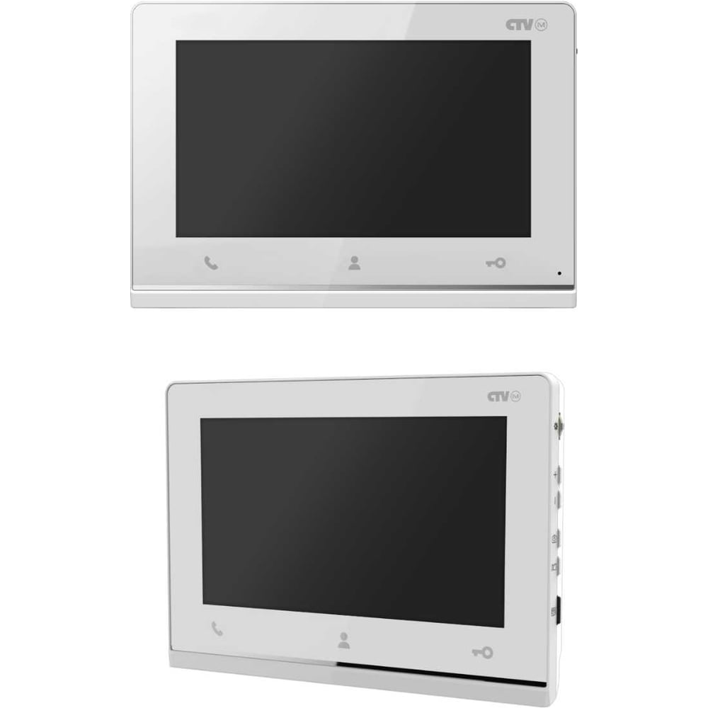 Изображение товара Монитор видеодомофона CTV -iM Hello 7 белый с IPS дисплеем и подключением 2 камер